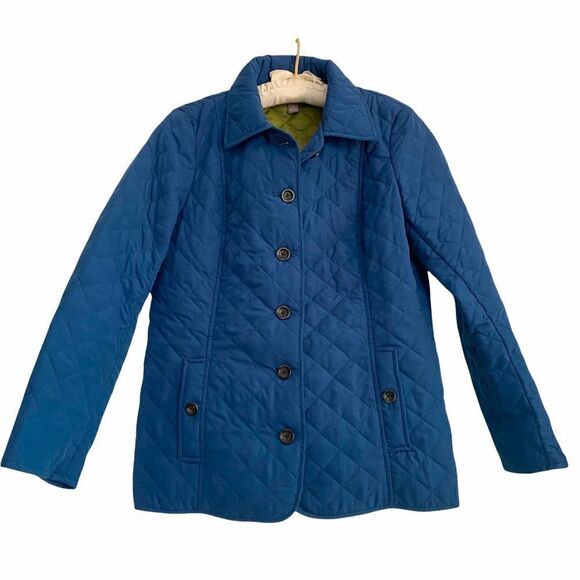 J. Jill Quilted Peacock Blue Medium Weight Jacket - Picture 1 of 8